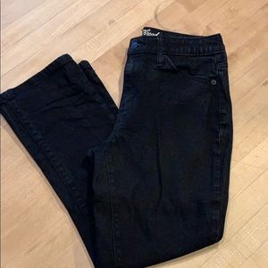 Cropped kick flare jeans